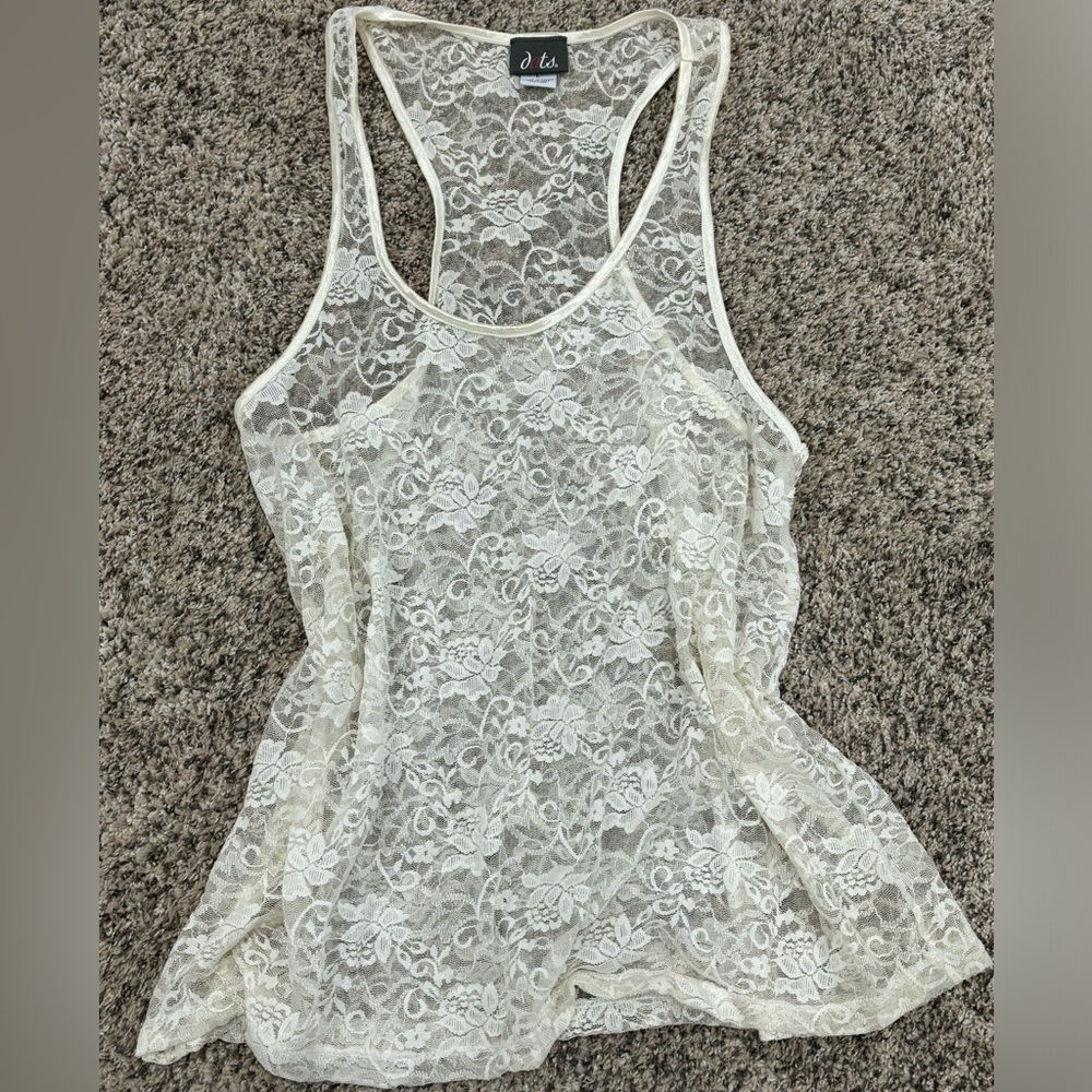 Y2K Lace Tank/Cover-up